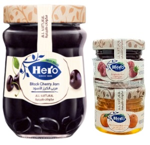 هيرو مربى الكرز الاسود 350 غم +2 حبة 28 غم