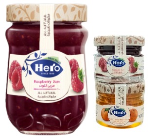 هيرو مربى التوت 350 غم +2 حبة 28 غم