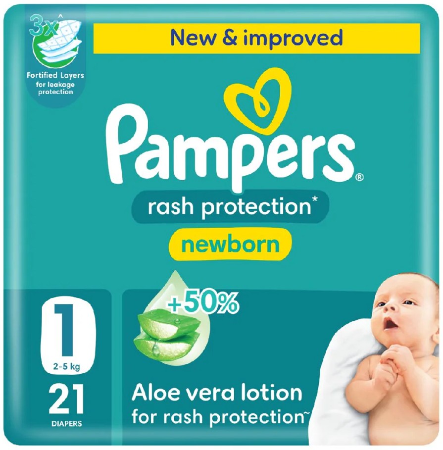 بامبرز حفاضات اطفال مقاس (1)* 21 فوطة