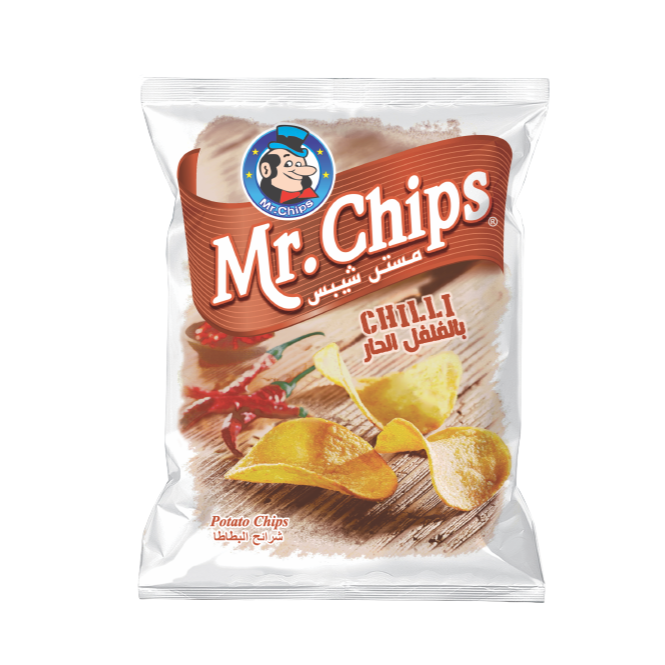 مستر شيبس بطاطا بالفلفل الحار 28 غم