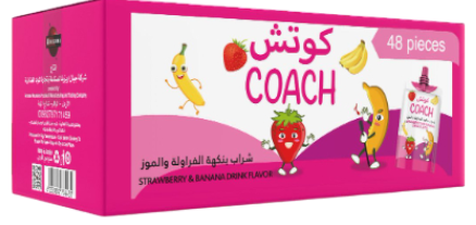 كوتش عصير فراولة موز 85 مل   