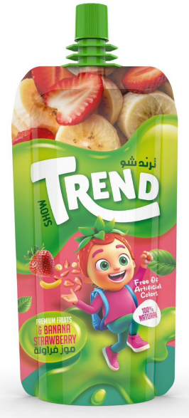 ترند شو عصير بنكهة فراولة و موز 150 مل