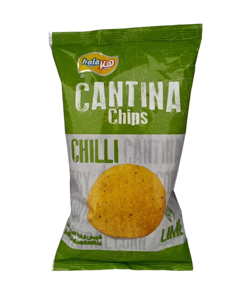 شيبس هلا كانتينا حامض حار 70 غم * 25