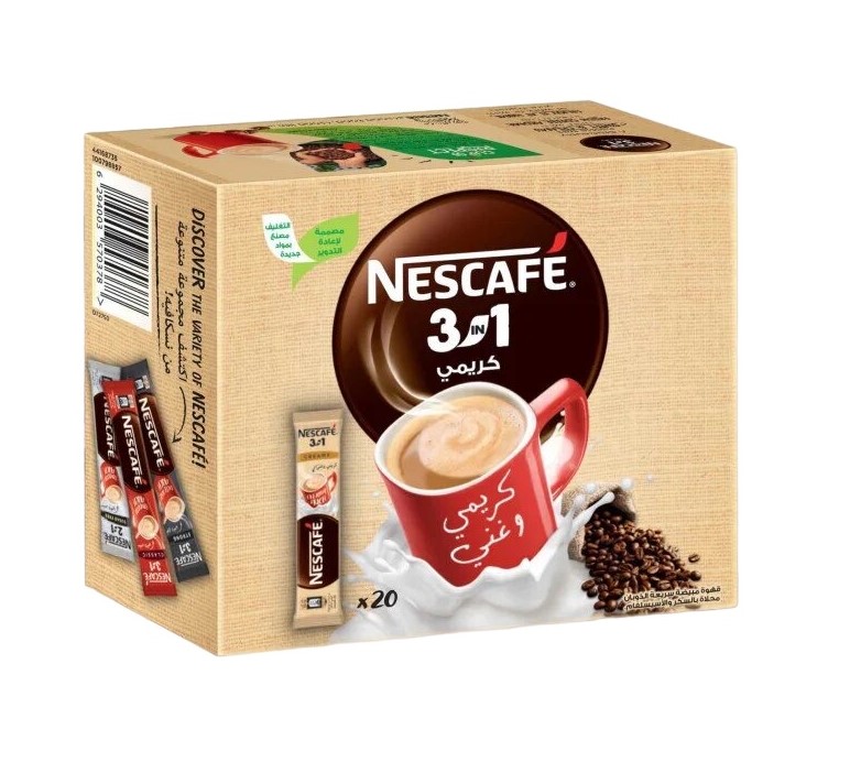 نسكافيه 3 في 1 كريمي كرتون 22.4 غم * 20