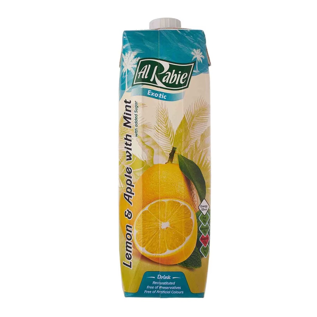 عصير الربيع ليمون وتفاح مع نعناع 1 لتر 