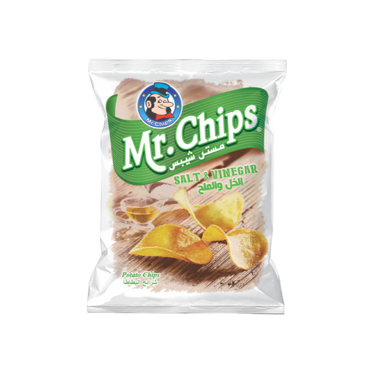 مستر شيبس بطاطا خل و ملح 13 غم*100