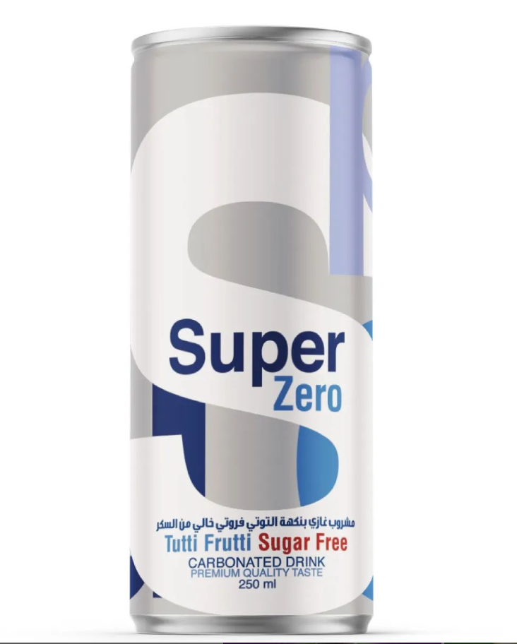 سوبر غازي توتي فروتي خالي من السكر  250 مل