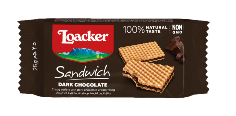 لواكر ساندويش شوكولاتة داكنة 25 غم