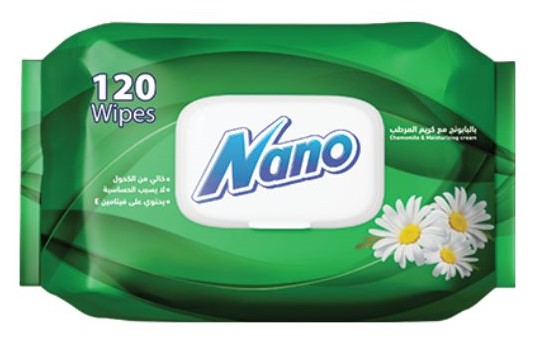 نانو مناديل معطرة رائحة البابونج 120 منديل