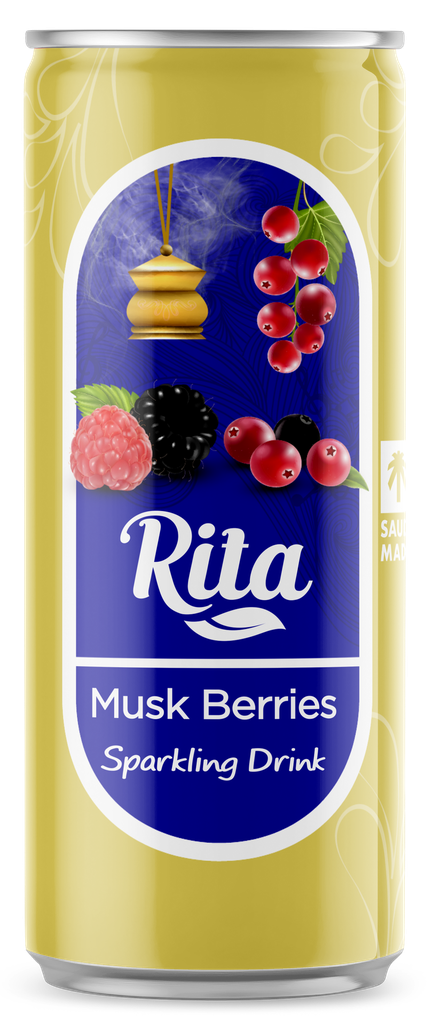 ريتا مشروب غازي توت بالمسك 240 مل