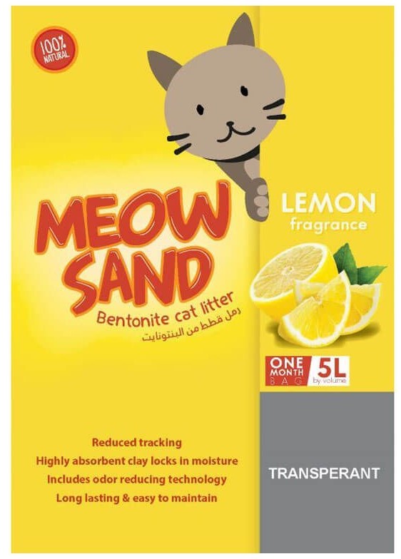 ماو ساند رمل قطط رائحة الليمون 5 لتر