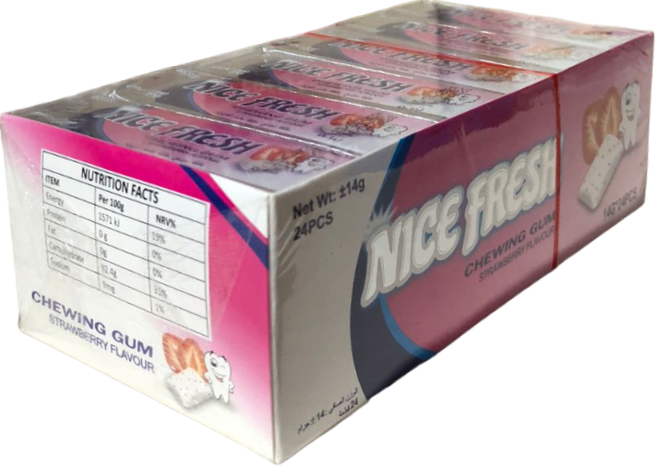 نايس فريش علكة فراولة 14 غم