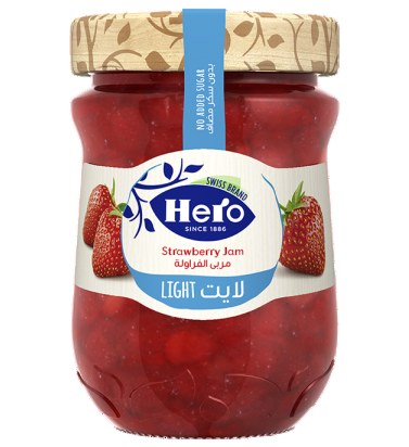 هيرو مربى فراولة لايت 350 غم