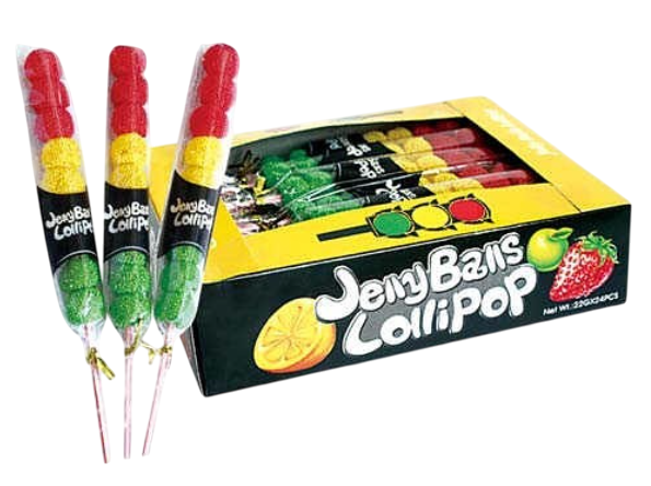 مصاص جيلي بالحبيبات الملونة 20 غم