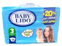 بيبي ليدو حفاظات اطفال مقاس (3)